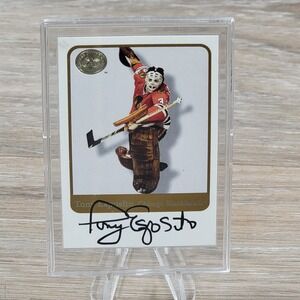 Tony Esposito Chicago Blackhawks Autographed 2001 Fleer Skybox Card Certified